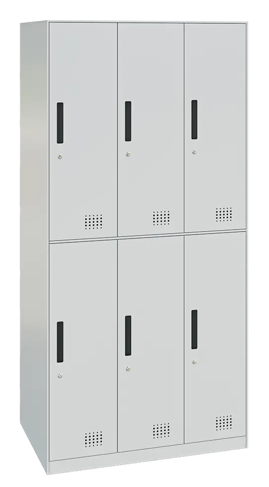 S-LINE 906 skříň 6-boxová, 1850x900x500 mm, šedá/úchytka antracit